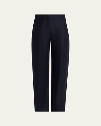 Giorgio Armani Flanella Cashmere Straight-Leg Pants