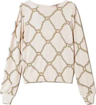 Twin-Set Maglione con stampa - Toni neutri