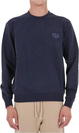 A.P.C. A.p.c. - Standard Rue Madame Sweatshirt - Heren - Sweatshirts & Hoodies - Blauw - Maat: M Katoen