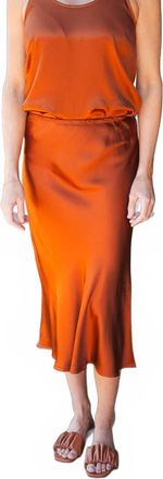 Starkx Farah Midi Skirt In Clay