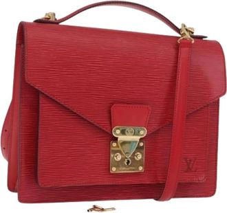 Louis Vuitton Pre-owned Handbags, female, Red, Size: ONE SIZE Pre-owned Monceau Hand Bag