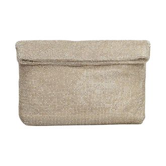 Twentyfourhaitch Clutches, female, Yellow, Size: ONE SIZE Mini pochette in maglia strass