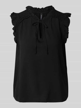 Vero Moda Regular Fit Blusentop aus reiner Viskose Modell ALBA in Black, Gr&ouml;&szlig;e XL