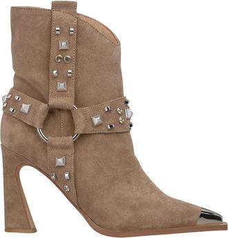 Alma En Pena Metallic studded bootie - Dames - Cowboylaarzen - Beige - 36 EU - Schoenen