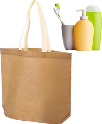 Generic Reusable Grocery Bag - 33x10x26cm Reusable Storage Bags, Large Laundry Bags, Foldable Shopping Tote | Non Woven Fabric Large Capacity Pack For Outdoor