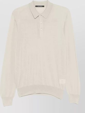 Tagliatore zeno long sleeve knitted polo shirt