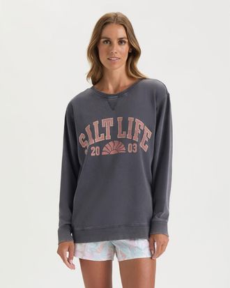 Salt Life Local Time Sweatshirt in Storm at Nordstrom, Size X-Large