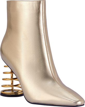 Ninety Union Slinky Coiled Heel Boot in Gold at Nordstrom Rack, Size 12