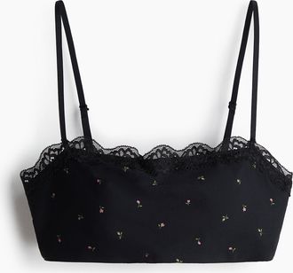 H&M Wattierter Soft-BH aus Mikrofaser - Schwarz