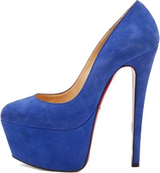 Christian Louboutin 155mm Victoria platform suede pumps - Blue