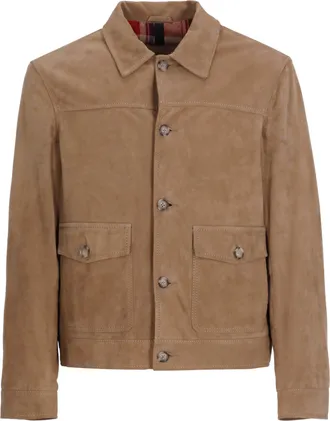 The Jack Leathers Beige Bayonne Suede Leather Jacket
