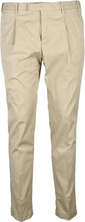 Pantaloni Torino Mens Lyocell/Cotton Stretch Trousers - Beige