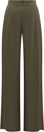 Max Mara Msecono Pantalone - Dames - Wijde Broeken - Groen - L - Broeken