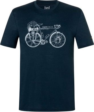 super.natural Wander Wheel Tee Merinoshirt f&uuml;r Herren | blau