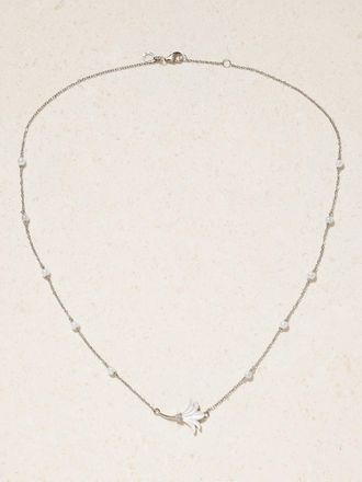 L'atelier Nawbar Collana In Oro Bianco 18 Carati Con Diamanti E Madreperla Psychedeliah