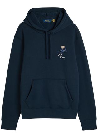 Polo Ralph Lauren Hooded Embroidered Cotton-blend Sweatshirt - Navy - Xxl