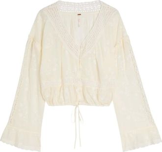Free People Blusa a fiori - Toni neutri