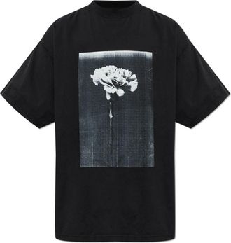 Balenciaga Bedruikt T-shirt - Heren - T-shirts - Zwart - S - Katoen - Tops