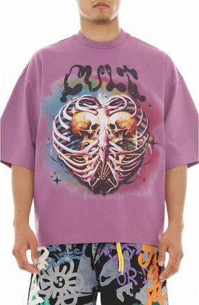 Cult of Individuality Crewneck Graphic T-Shirt in Dusty Lavender at Nordstrom, Size Medium