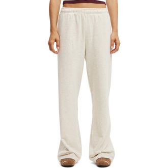 Cotton On Womens Wide Leg Sweatpant in Oatmeal Marle at Nordstrom, Size Xxx-Small