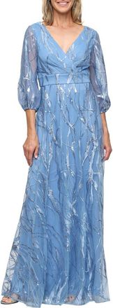 Alex Evenings Sequin A-Line Gown in Skyblue at Nordstrom, Size 14