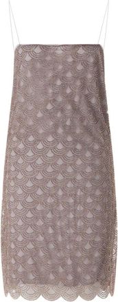 Rotate Mini Jurk - Dames - Korte kleedjes - Bruin - XS - Pailletten - Kleedjes