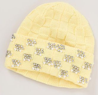 Maeve Checkered Crystal Beanie