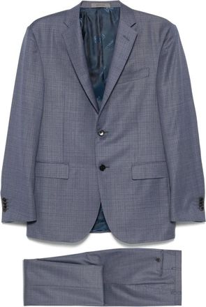 Corneliani Kostuums, Heren, Blauw, L, Wol, Luxe Wollen Pak