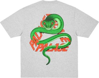 Palace Snakey P3 T-Shirt Grey Marl P30TS388