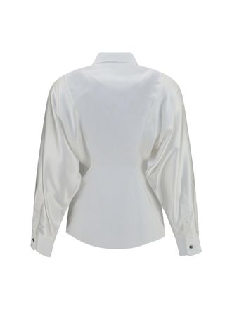 Versace Embroidered Cotton Poplin Shirt - White