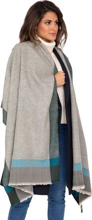 Likemary Pashmina Shawl Wrap for Women - Multi-use Wool Scarf & Travel Blanket - Warm, Lightweight & Ethically Made - Perfect Ethical Gift for Her - Green 28 X