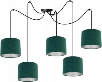 OEM L&aacute;mpara Colgante, L&aacute;mpara De Techo, Cromada, Pantalla De Terciopelo