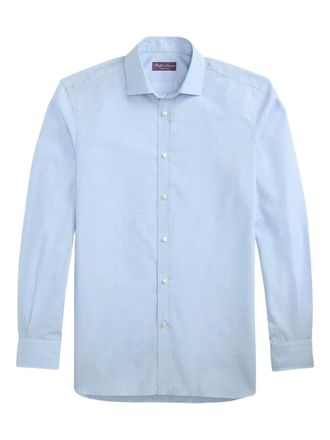 Ralph Lauren Purple Label glencheck long-sleeve shirt - men - Cotton - 16 - Blue