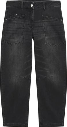 Bugatti Jeans, Dames, Zwart, M, Katoen, Barrel-cut Jeans met Diepe Zakken