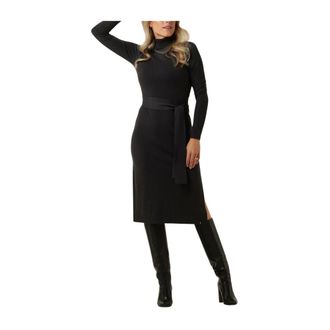 Simple Knit-vis-pl-nyl-23 Rolkraagtrui - Dames - Jurken - Grijs - Maat: L Leer