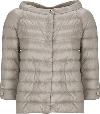 Herno Beige Elsa Quilted Down Jacket