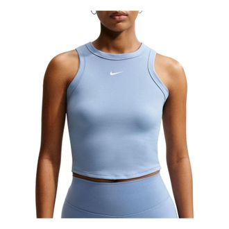 Nike (WMNS) Nike One Fitted Dri-FIT Cropped Tank Top Work Blue White FN2806-486
