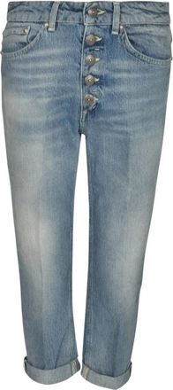 Dondup Stijlvolle Broeken - Dames - Slim Fit Jeans - Blauw - W29 - Katoen - Jeans