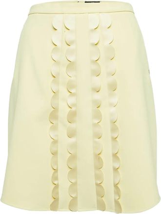 Elisabetta Franchi Rok met gewelfd vlak - Geel