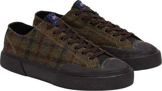 Superga Womens Unisex Adult 2432 Works Patchwork Wool Trainers (Green/Dark Brown) - Size UK 5.5