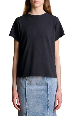 Khaite Emmylou Cotton T-Shirt in Washed Black at Nordstrom, Size X-Small