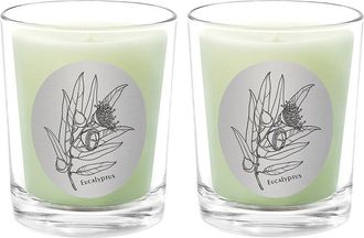Qualitas Eucalyptus Two Scented Beeswax Candle Set