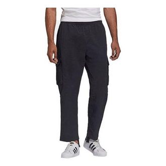 adidas Mens adidas originals Trf A33 Crgp Funny Logo Cargo Pocket Sports Pants/Trousers/Joggers Black HI5271