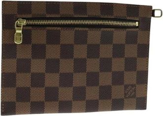 Louis Vuitton Pre-owned Clutches, female, Brown, Size: ONE SIZE Pre-owned Canvas Pouch