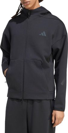 adidas Z.N.E. Full-Zip Track Hoodie in Black at Nordstrom, Size Xxx-Large