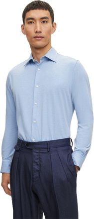 HUGO BOSS Mens Regular Fit Long Sleeve Point Collar Shirt in Blue - Size 14.5 inch