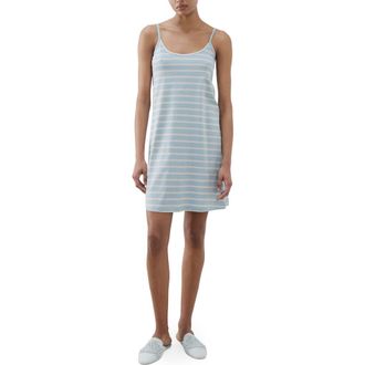 Mango Stripe Sleevless Cotton Nightgown in Blue at Nordstrom, Size Small