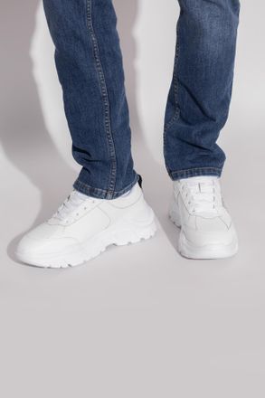 Versace Jeans Couture Sports Shoes With Printed Logo, Mens, White