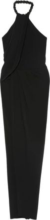 Amen embellished halterneck maxi dress - Black