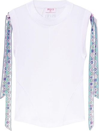 Pucci Iride-print cotton T-shirt - women - Cotton/Modal - M - White